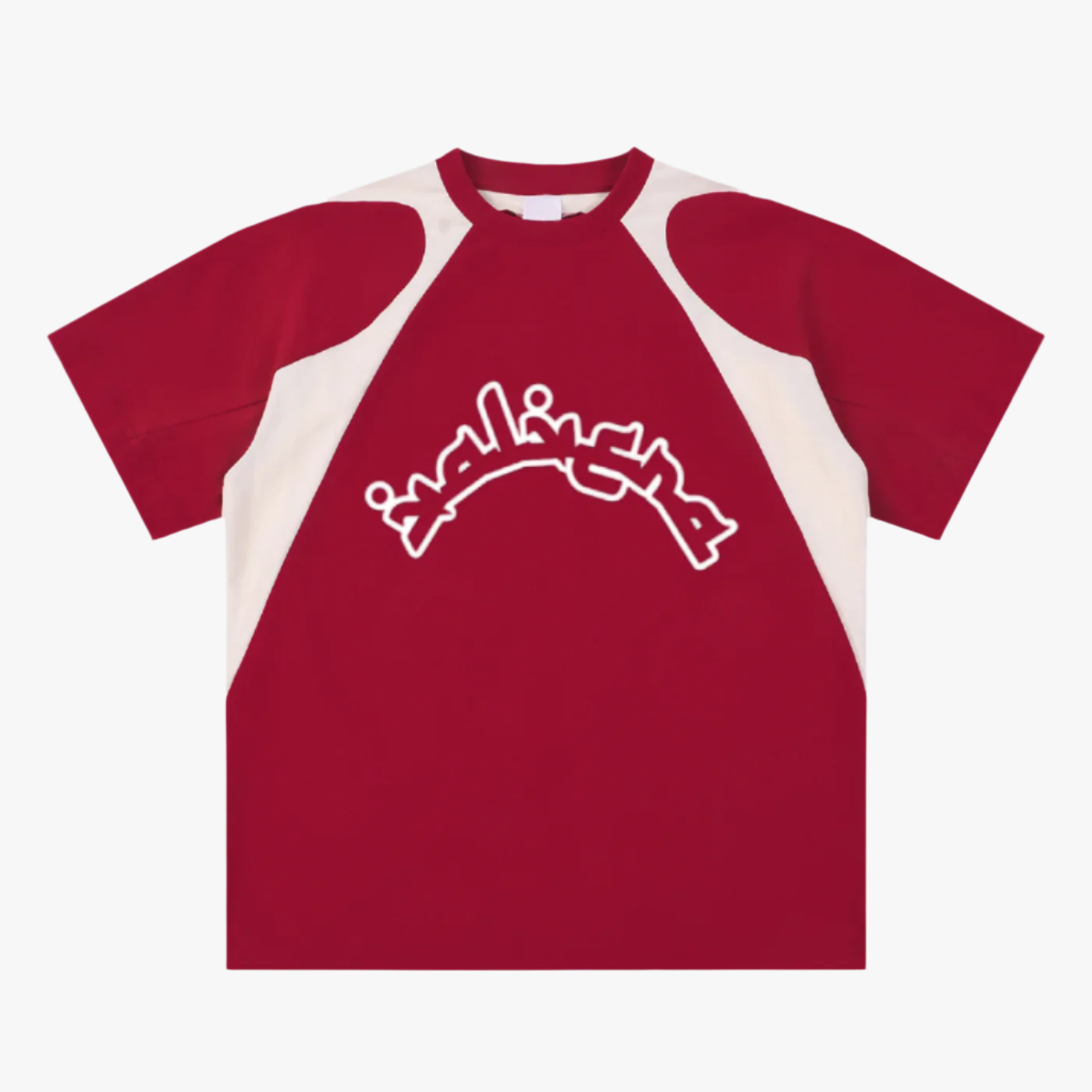 Valvera SS25 Arabic Contrast Panel Cotton T-Shirt - Valvera