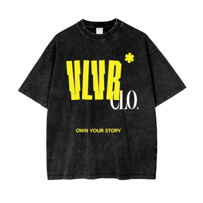 Valvera Own Your Story Acid Wash Oversize T-Shirt - 250 GSM