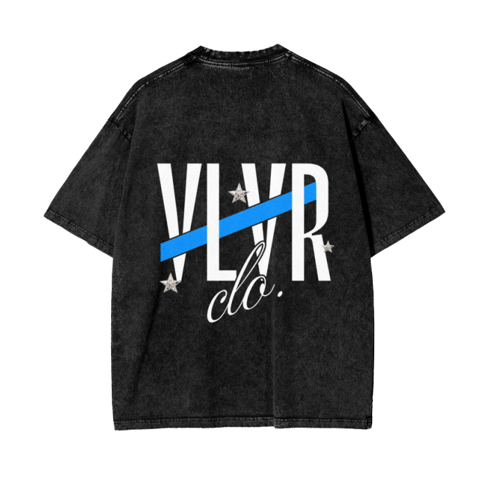 VLVR. CLO. Acid Wash Oversize T-Shirt - 250 GSM