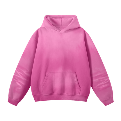 Valvera  Heritage Collection (Rose &Camel)Streetwear Unisex Monkey Washed Dyed Fleece Hoodie