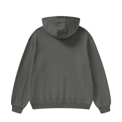 Valvera High Neck Insulated FOG Solid Color Fleece Hoodie - 385 GSM