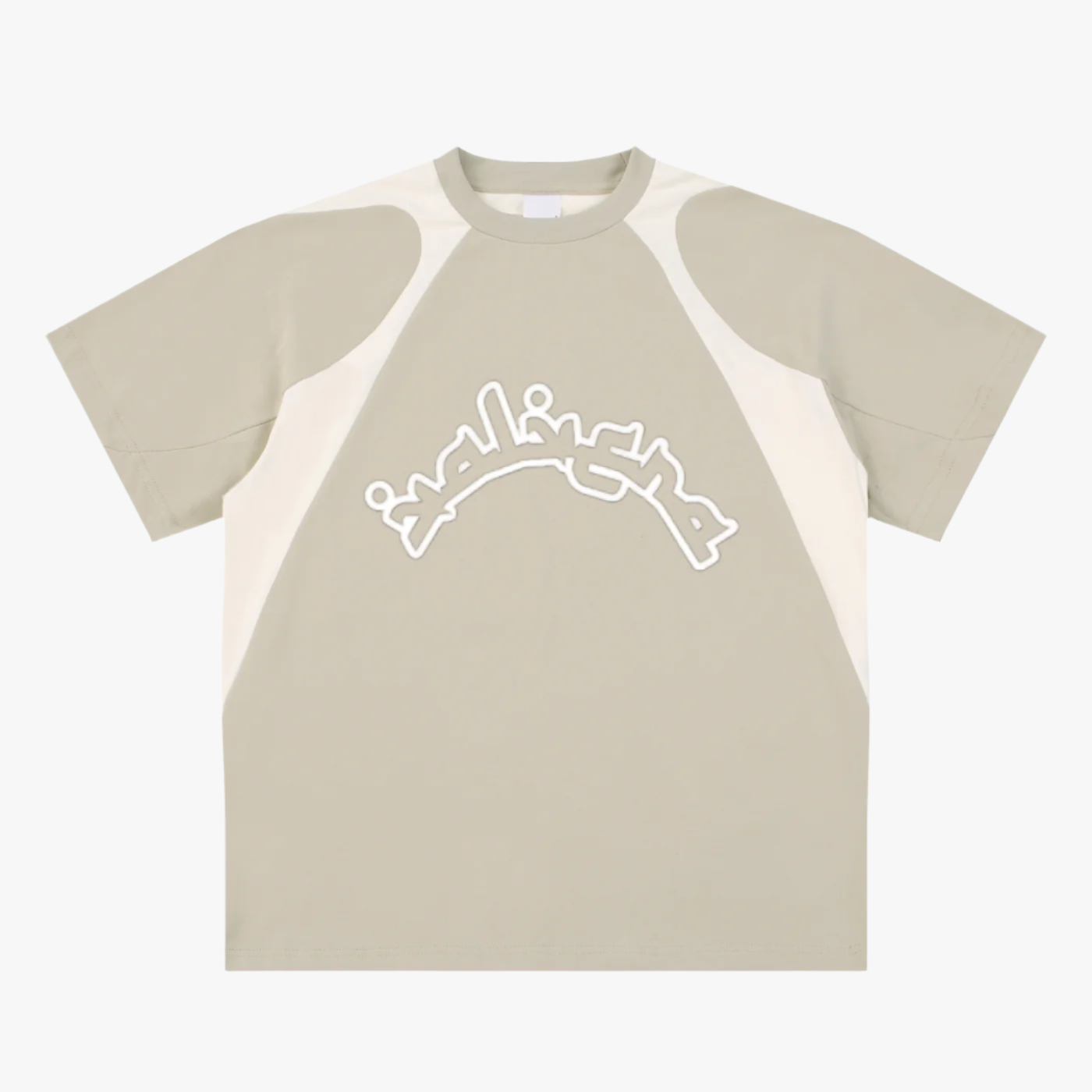 Valvera SS25 Arabic Contrast Panel Cotton T-Shirt - Valvera