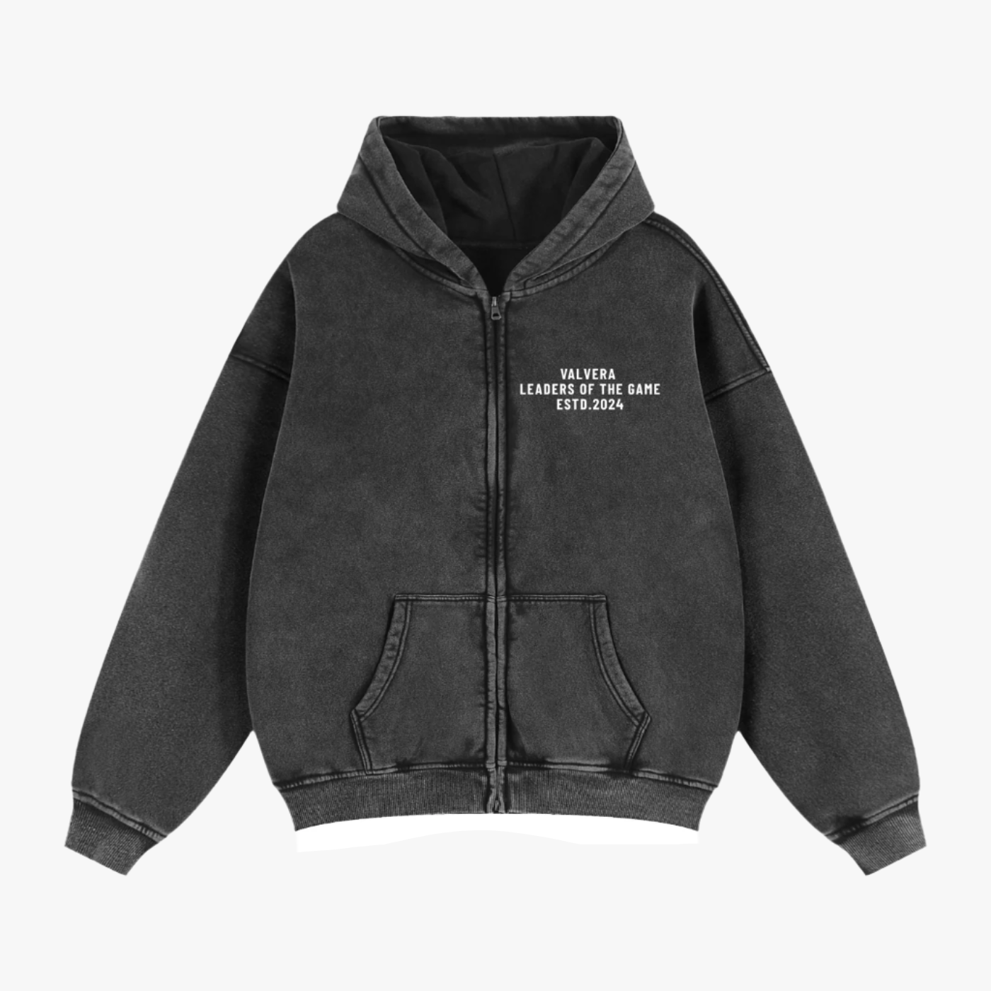 Valvera Arabic Zip-Through Boxy Hoodie - Valvera