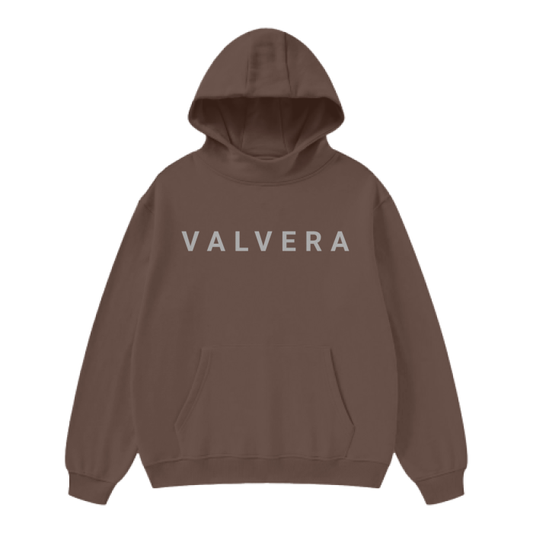 Valvera High Neck Insulated FOG Solid Color Fleece Hoodie - 385 GSM