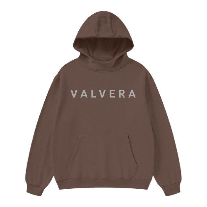 Valvera High Neck Insulated FOG Solid Color Fleece Hoodie - 385 GSM