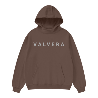 Valvera High Neck Insulated FOG Solid Color Fleece Hoodie - 385 GSM