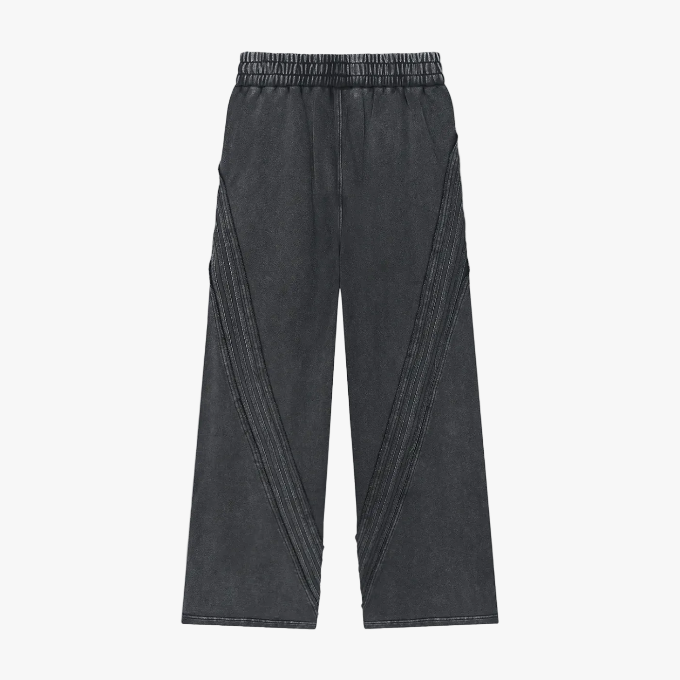 Valvera Basics Snow Washed Tape Raw Edge Sweatpants - Valvera