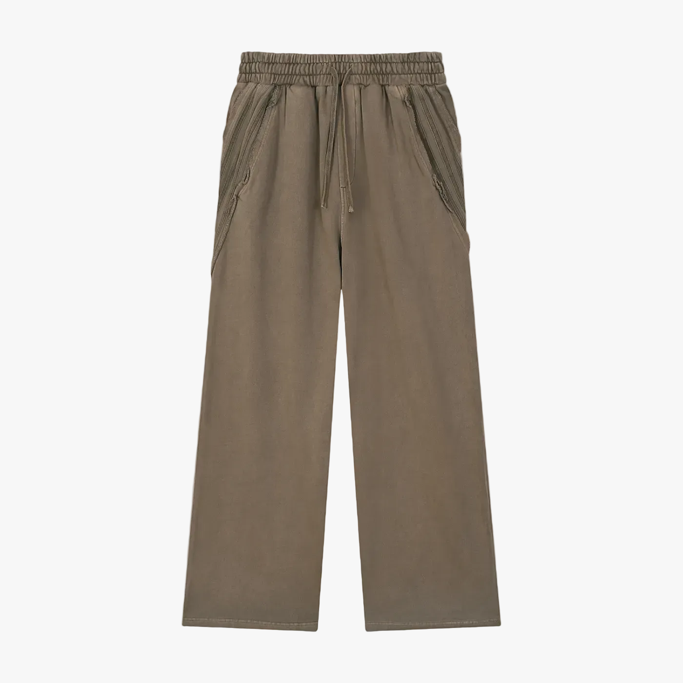 Valvera Basics Snow Washed Tape Raw Edge Sweatpants - Valvera