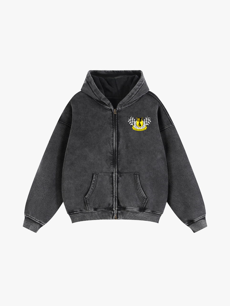Valvera Grand Prix Zip-Through Boxy Fleece Hoodie - Valvera
