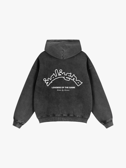 Valvera Arabic Zip-Through Boxy Hoodie - Valvera