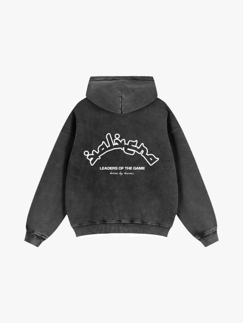 Valvera Arabic Zip-Through Boxy Hoodie