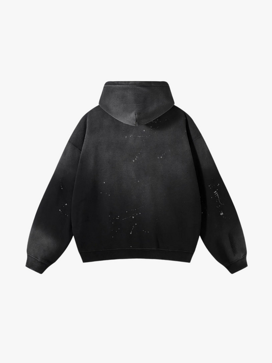 Valvera Vintage Wash Frayed Fleece Hoodie - Valvera