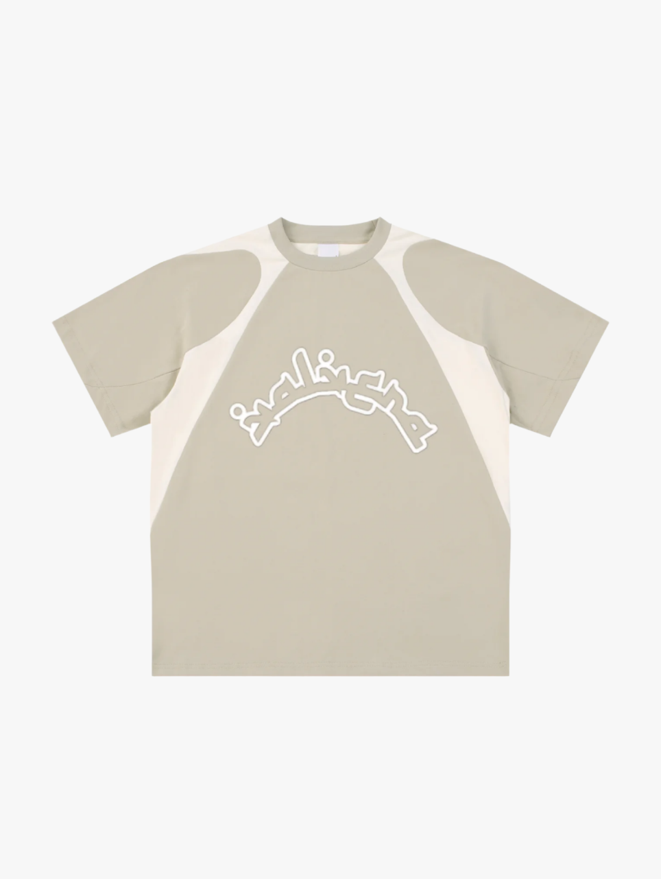 Valvera SS25 Arabic Contrast Panel Cotton T-Shirt - Valvera