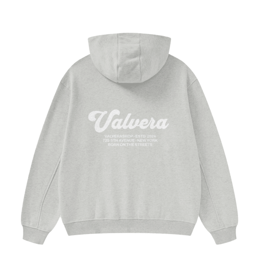 Valvera High Neck Insulated FOG Solid Color Fleece Hoodie - 385 GSM