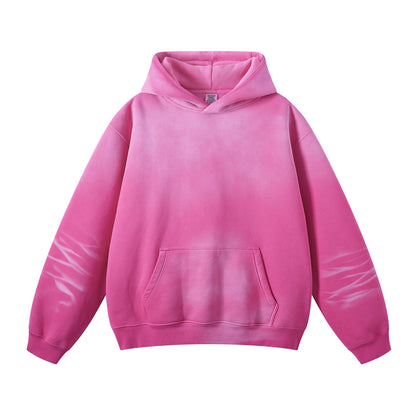 Valvera  Heritage Collection (Rose &Camel)Streetwear Unisex Monkey Washed Dyed Fleece Hoodie