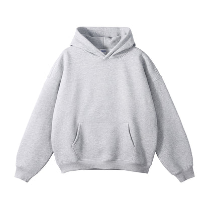 Valvera Streetwear Unisex Oversized Solid Color Fleece Hoodie