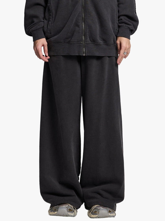 Valvera Basics Snow Washed Tape Raw Edge Sweatpants - Valvera