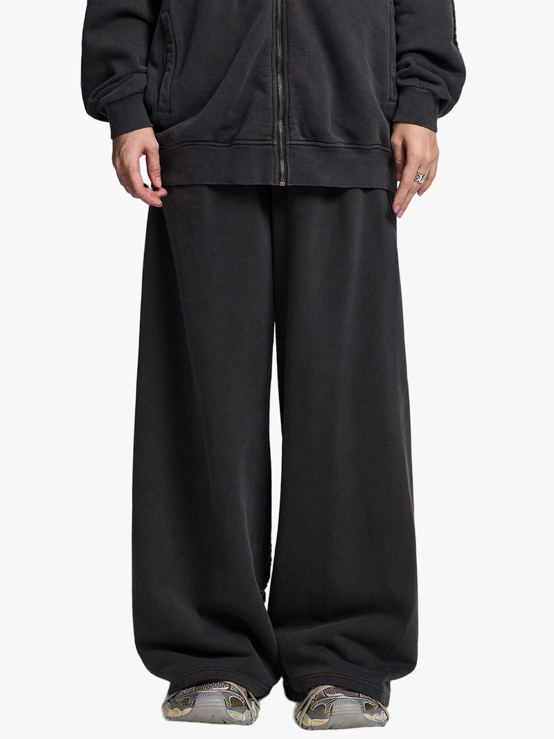 Valvera Basics Snow Washed Tape Raw Edge Sweatpants