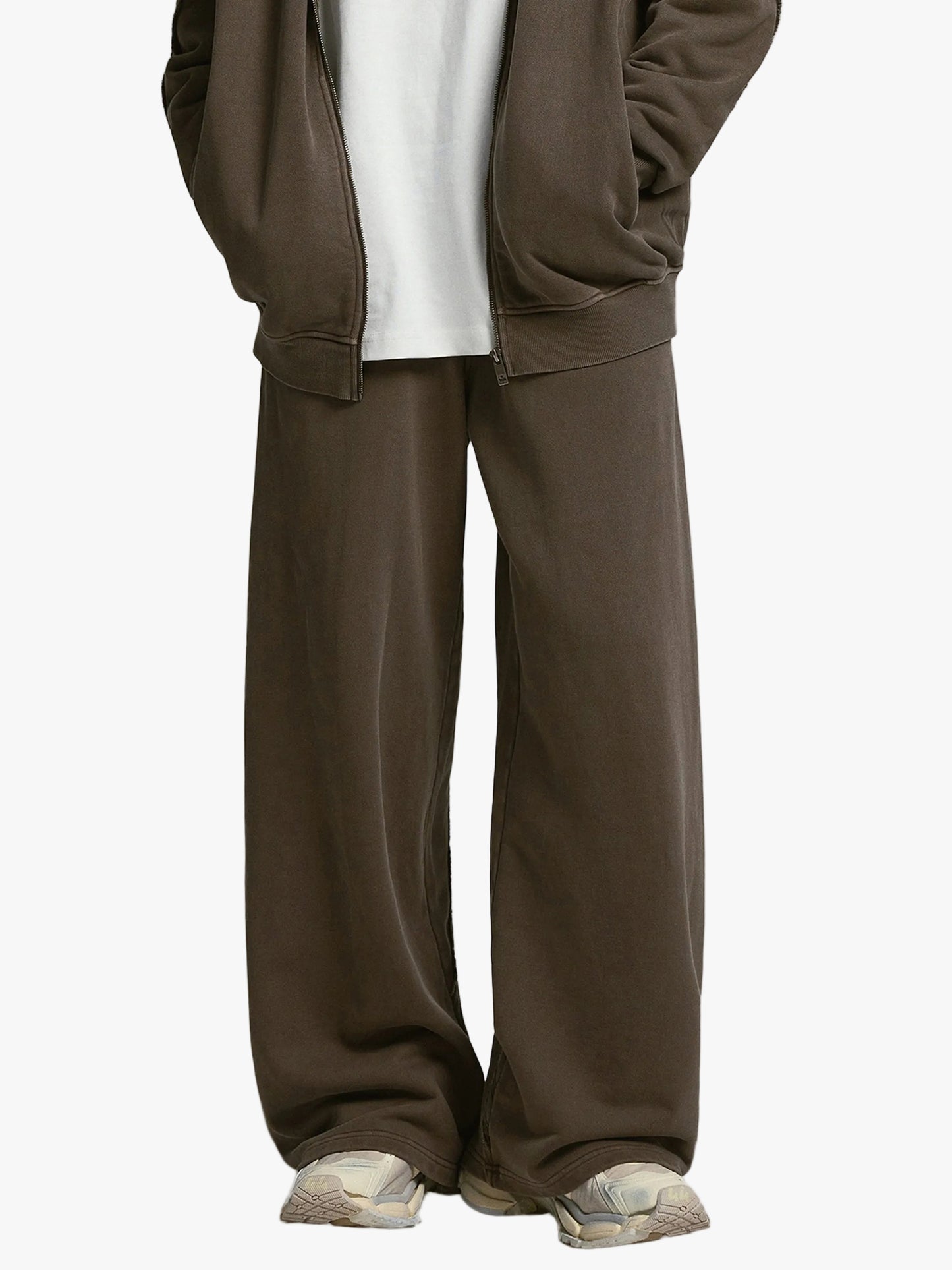 Valvera Basics Snow Washed Tape Raw Edge Sweatpants - Valvera