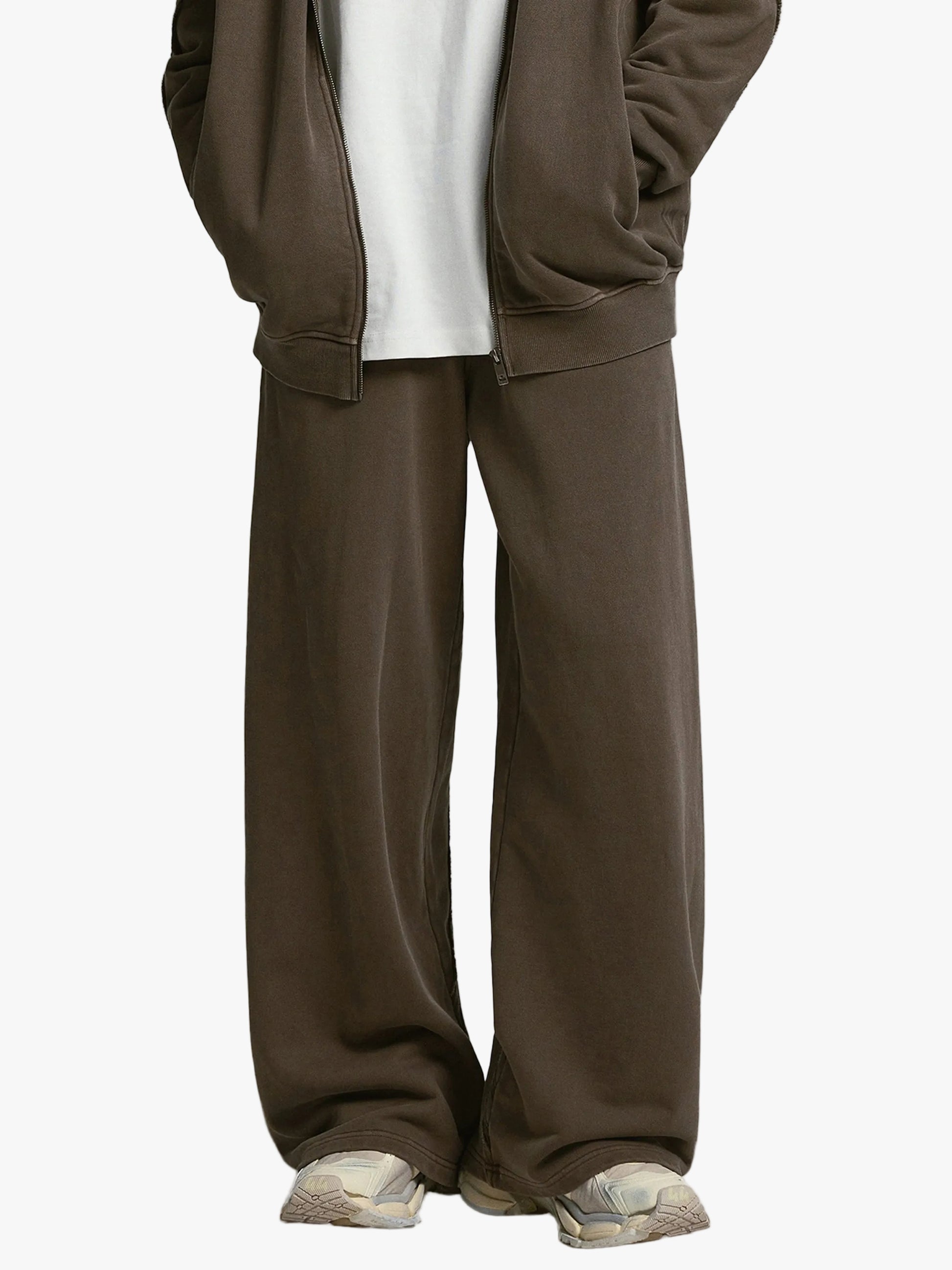 Valvera Basics Snow Washed Tape Raw Edge Sweatpants - Valvera